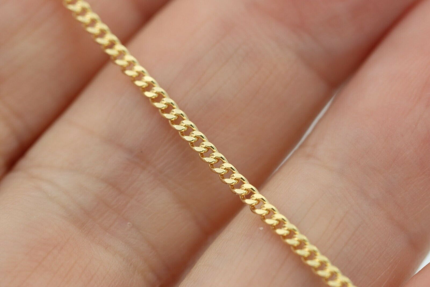 Genuine 9ct Yellow or Rose Gold Curb Kerb Necklace / Chain 5.1grams 60cm