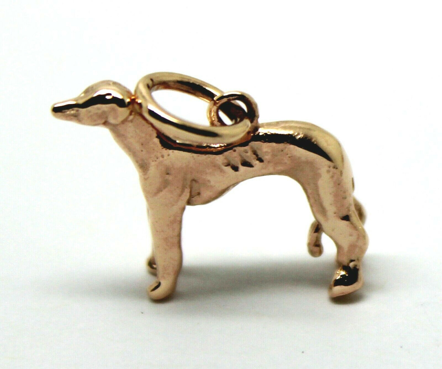 Kaedesigns, 3D 9ct Yellow, Rose Or White Gold Greyhound Dog Charm / Pendant