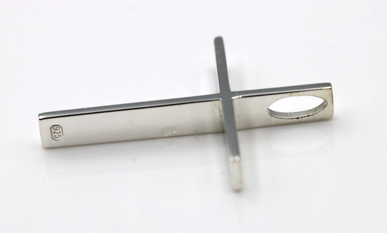 Kaedesigns New Genuine Large Sterling Silver 925 Stick Cross Pendant