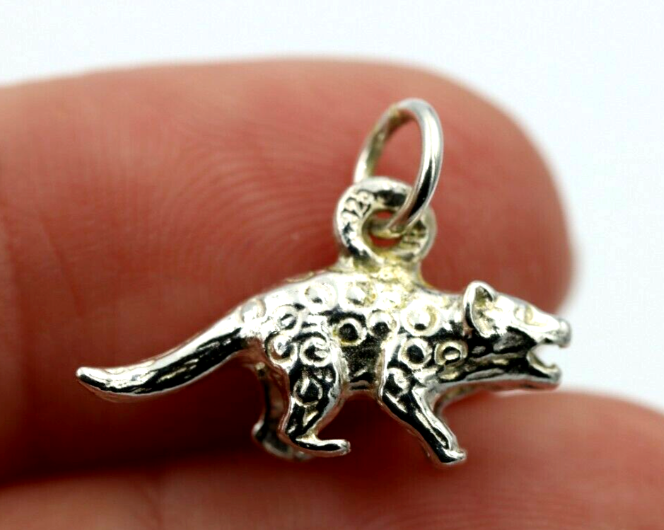 Sterling Silver 925 3D Tasmanian Devil Charms or Pendant
