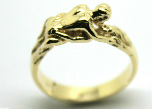 Genuine 9kt 9ct Solid Yellow, Rose or White Gold Making Love Ring  276