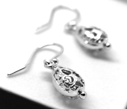 Kaedesigns 9ct 9k 375 Yellow Or White Or Rose Gold Teardrop Filigree Earrings