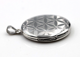 Sterling Silver 925 Oval Flower Pendant Locket 2 photos - Free Post