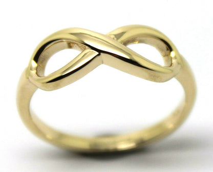 Genuine 9ct 9k 375 Yellow, Rose or White Gold Solid Infinity Ring Size J