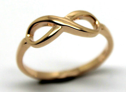 Genuine New 9ct 9k 375 Yellow, Rose or White Gold Solid Infinity Ring Size S / 9 1/8