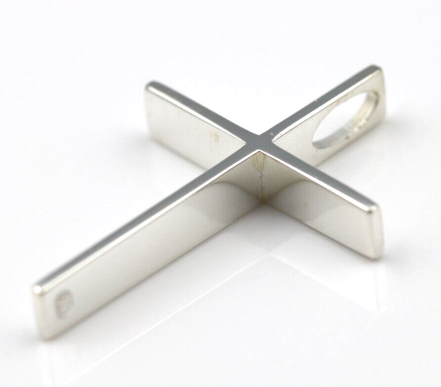 Kaedesigns New Genuine Large Sterling Silver 925 Stick Cross Pendant