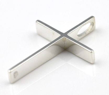 Kaedesigns New Genuine Large Sterling Silver 925 Stick Cross Pendant