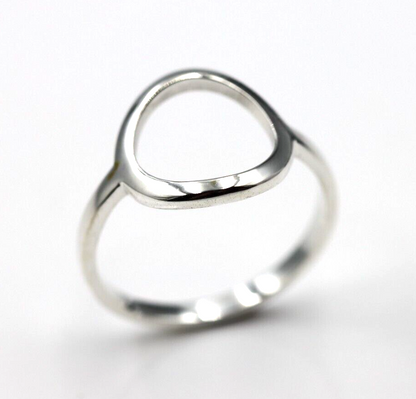 Kaedesigns Genuine Solid Sterling Silver Open Circle Ring in your size