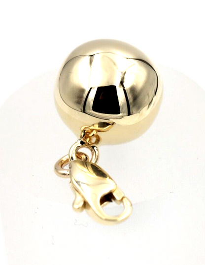 Kaedesigns 9ct 9k Yellow, Rose or White Gold Plain 14mm Ball Pendant + Parrot Clasp