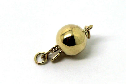 Genuine 9ct Yellow Gold 6mm, 7mm, 8mm & 10mm Plain Ball Pearl Clasp