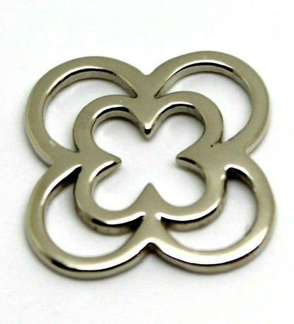 Genuine Solid 9ct 9k Yellow, Rose or White Gold Small And Large Four Leaf Clover Pendant
