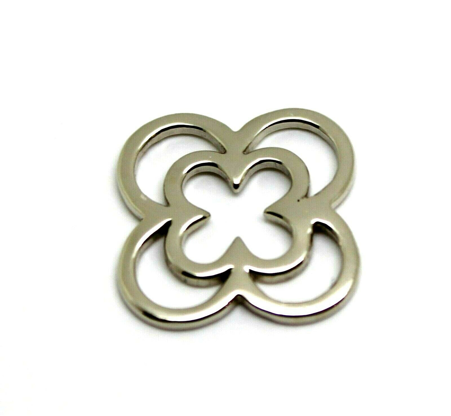 Genuine Solid 9ct 9k Yellow, Rose or White Gold Small And Large Four Leaf Clover Pendant