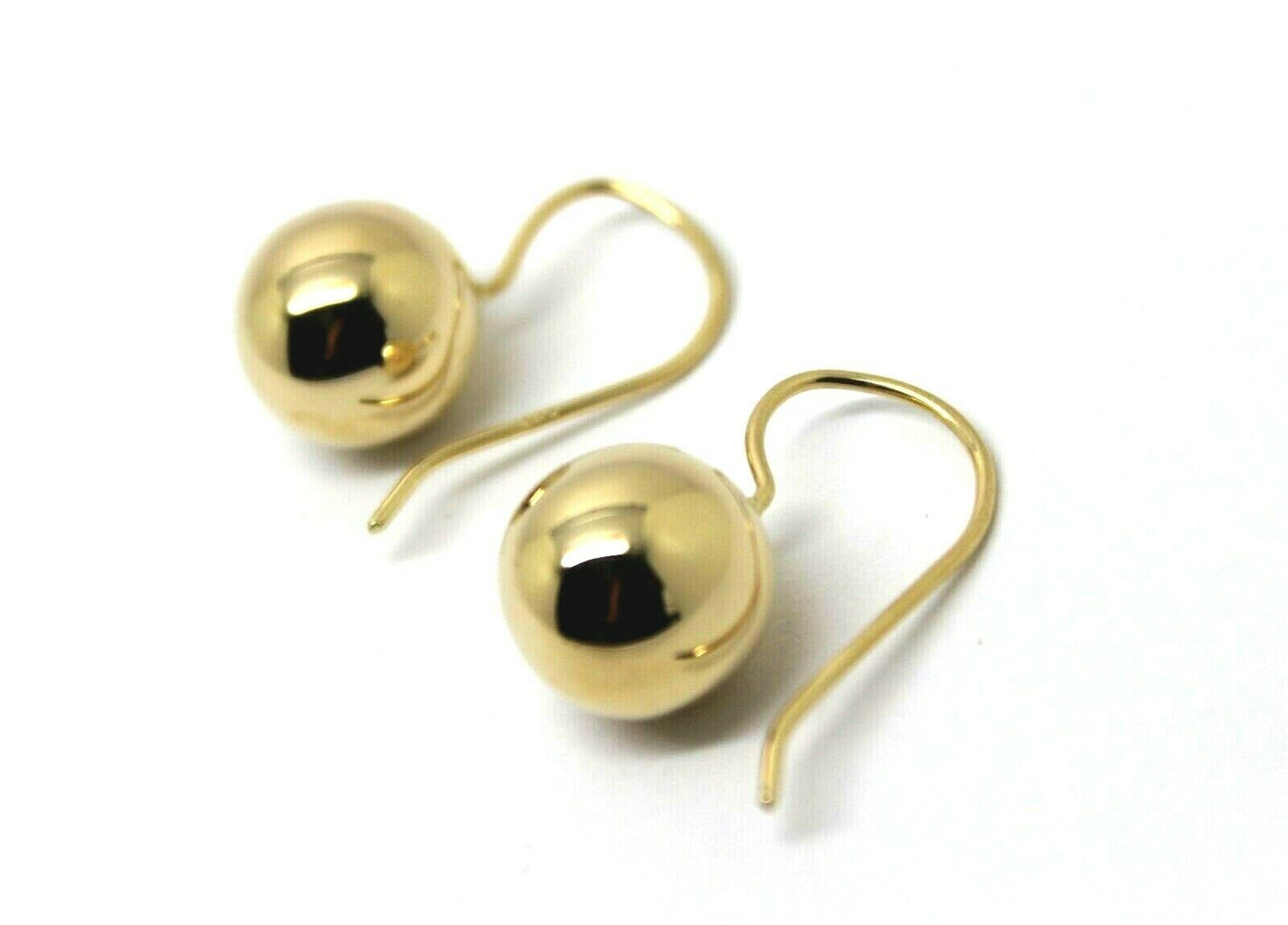 Kaedesigns Genuine 9ct 9k 375 Yellow, Rose or White Gold 12mm Euro Ball Drop Earrings
