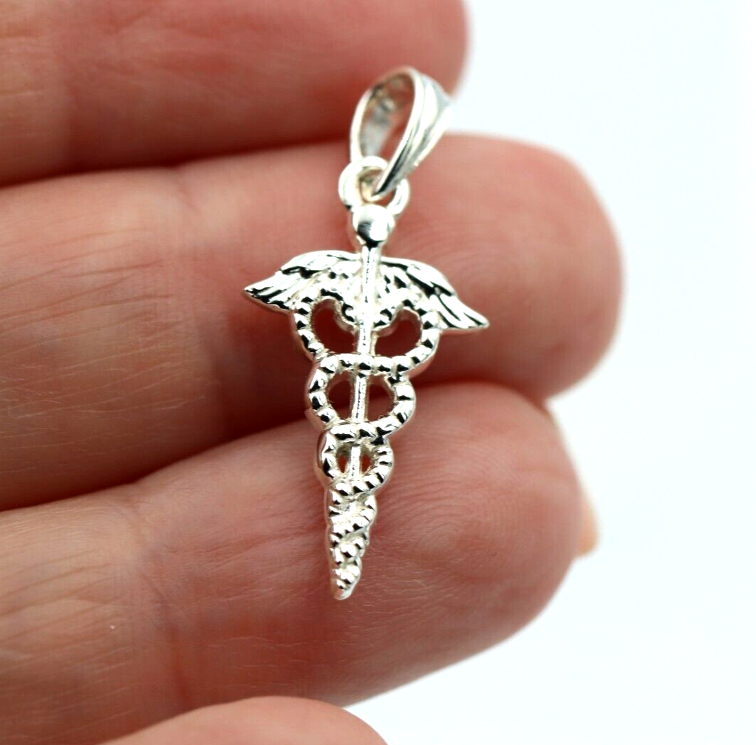 Genuine Sterling Silver 925 Serpent Medical Alert Pendant or Charm