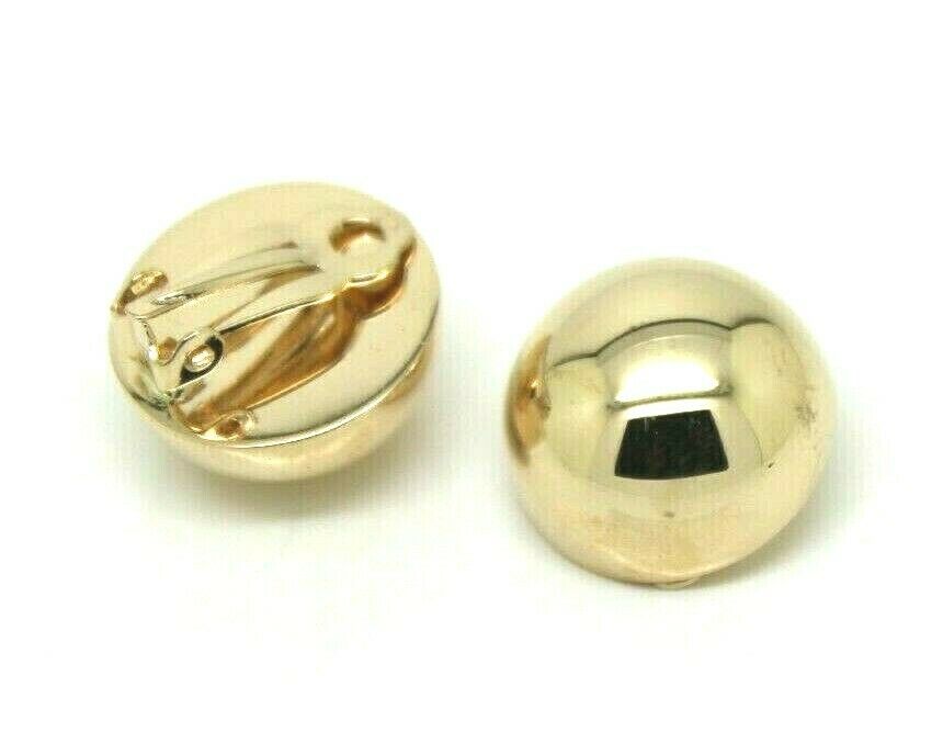 Kaedesigns Genuine 9ct 9k 375 Yellow, Rose Or White Gold Clip On 18mm Half Ball Earrings