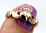 Kaedesigns Size O New 14ct 585 Heavy Yellow, Rose or White Gold Irish Claddagh Ring