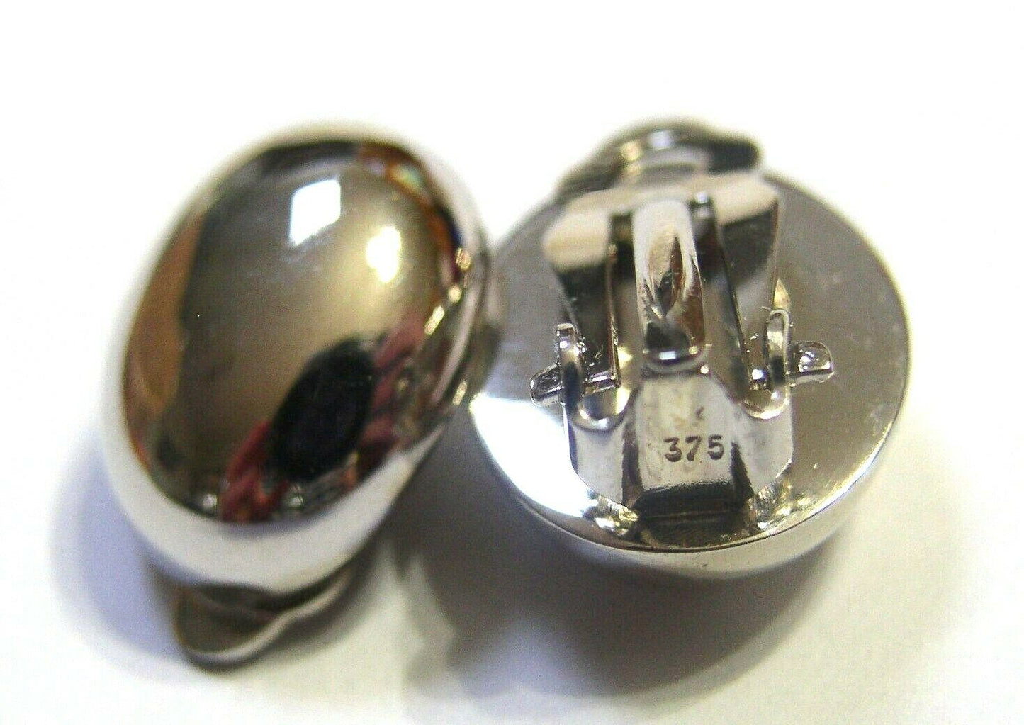 Kaedesigns Genuine 9ct 9K 375 Yellow, Rose or White Gold Clip On Oval Earrings