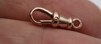 Genuine 9kt 9ct 375 Solid Yellow or Rose Gold Rotating Albert Swivel Clasp 17mm Size