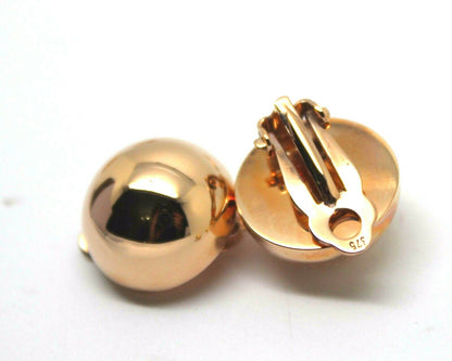 Kaedesigns Genuine 9ct 9k 375 Rose, Yellow Or White Gold Clip On 16mm Half Ball Earrings
