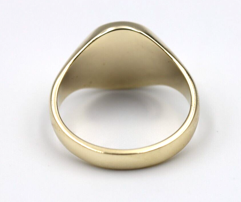 Size V Genuine 375 9kt 9ct 375 Yellow, Rose or White Gold Full Solid Heavy Signet Ring + Engraving