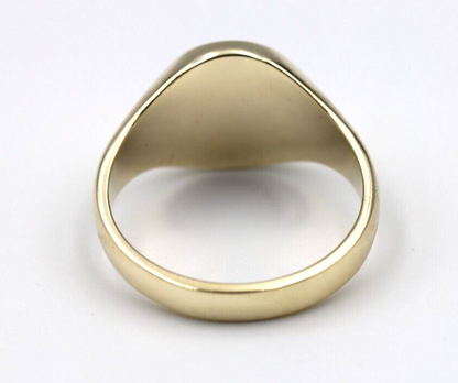 Size V Genuine 375 9kt 9ct 375 Yellow, Rose or White Gold Full Solid Heavy Signet Ring + Engraving