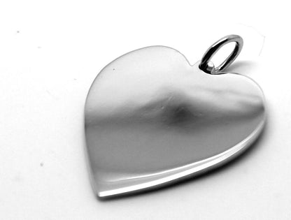 Genuine 375 9ct Yellow Or Rose Or White Gold Large Heart Shield Pendant