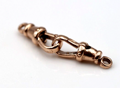 1 PAIR -  Genuine 18kt 18ct Solid Yellow or Rose Gold Rotating Albert Swivel Clasp 17mm Size (Copy)