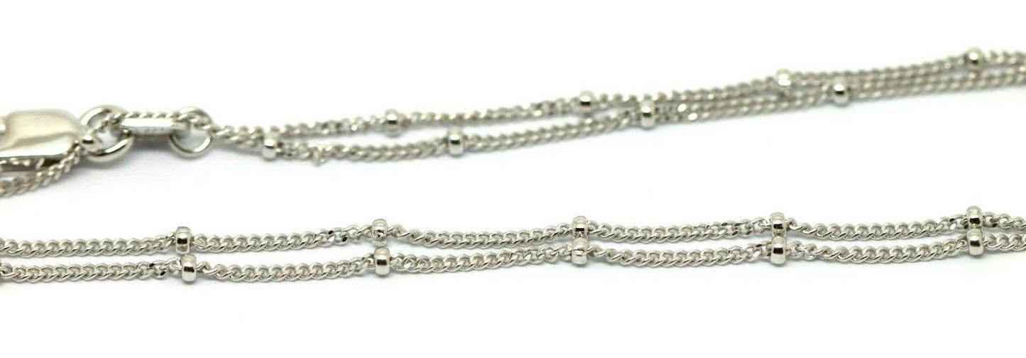 Genuine 9ct Yellow, Rose or White White Gold Diamond Cut Curb ball Necklace  Chain 47cm