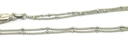 Genuine 9ct Yellow, Rose or White White Gold Diamond Cut Curb ball Necklace  Chain 47cm