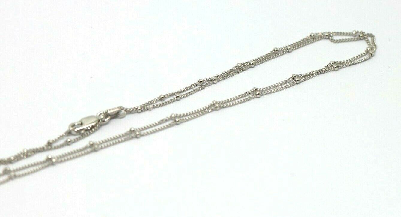 Genuine 9ct Yellow, Rose or White White Gold Diamond Cut Curb ball Necklace  Chain 47cm