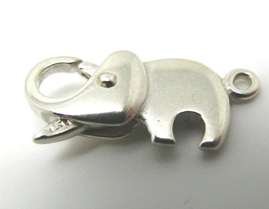 Genuine Sterling Silver Elephant Parrot / lobster clasp Clasp