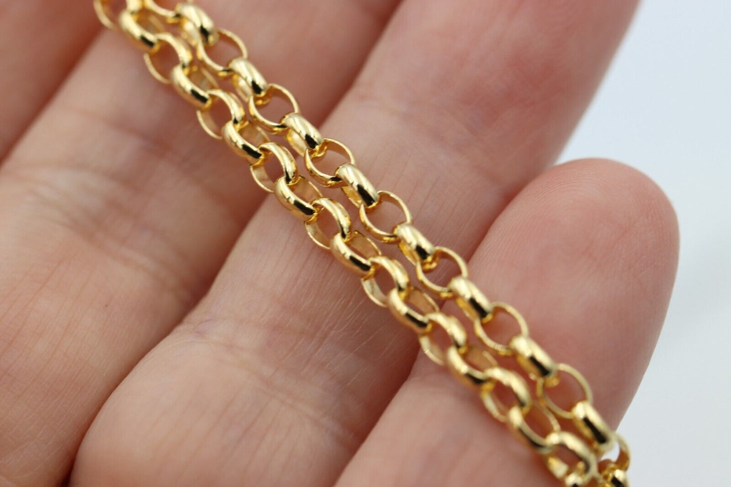Genuine 9ct Rose or 9ct Yellow Gold Oval Belcher Chain Necklace 60cm