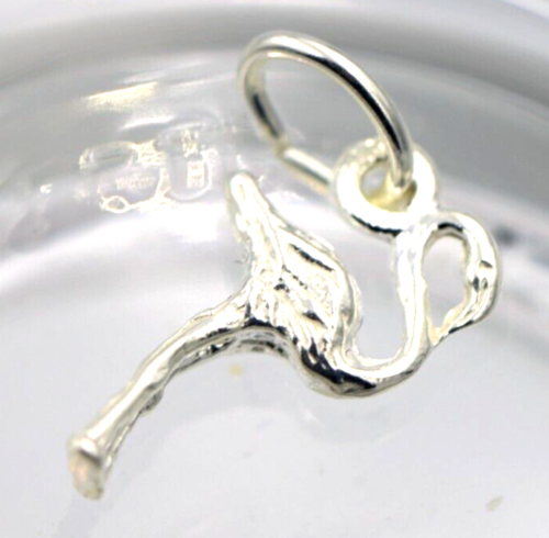 Sterling Silver 375 Small Flamingo Pendant Or Charm