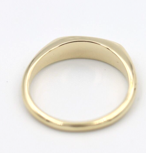 Genuine Solid 9ct Yellow, Rose or White Gold Signet Ring Engraved Initials or Numbers