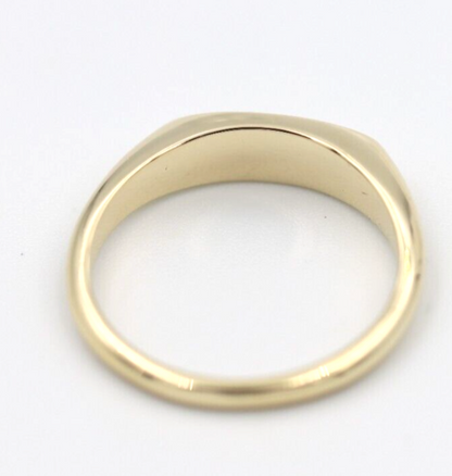 Genuine Solid 9ct Yellow, Rose or White Gold Signet Ring Engraved Initials or Numbers