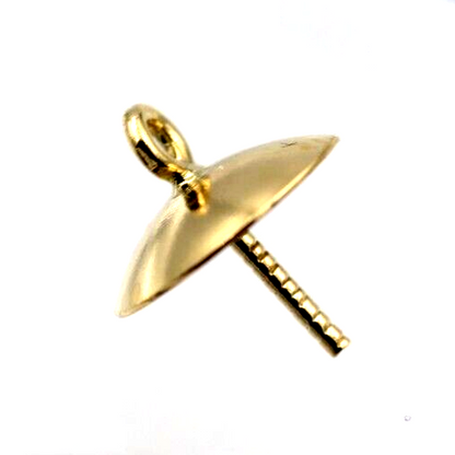 Kaedesigns Genuine 9ct Yellow Gold Diameter Pendant or Pearl Cup - Choose your size