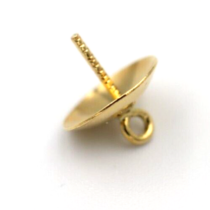 Kaedesigns Genuine 9ct Yellow Gold Diameter Pendant or Pearl Cup - Choose your size
