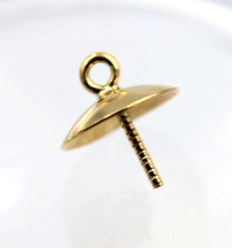 Kaedesigns Genuine 9ct Yellow Gold Diameter Pendant or Pearl Cup - Choose your size