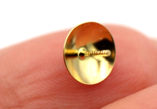 Kaedesigns Genuine 9ct Yellow Gold Diameter Pendant or Pearl Cup - Choose your size