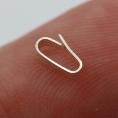 Solid Small Sterling Silver Snap On Pendant Bail Connector 5mm x 2mm