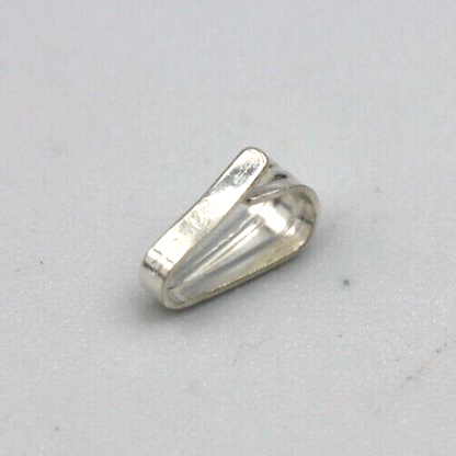 Solid Small Sterling Silver Snap On Pendant Bail Connector 5mm x 2mm
