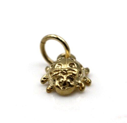 Genuine 9k 9ct 375 Yellow Gold Small Beetle Pendant / Charm
