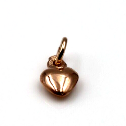 Solid Genuine Tiny Very Small 9ct Yellow, Rose or White Gold or Sterling Silver Heart Charm Pendant
