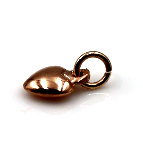 Solid Genuine Tiny Very Small 9ct Yellow, Rose or White Gold or Sterling Silver Heart Charm Pendant