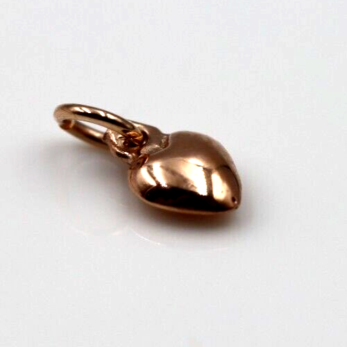 Solid Genuine Tiny Very Small 9ct Yellow, Rose or White Gold or Sterling Silver Heart Charm Pendant