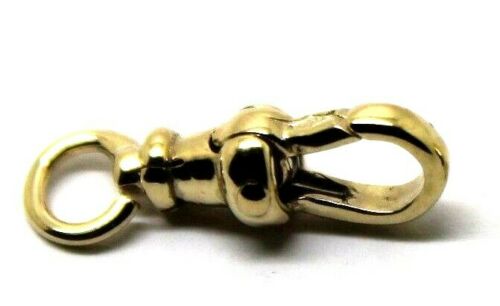 Genuine 9ct or 18ct Yellow or Rose Gold Albert Swivel Clasp 15mm Size