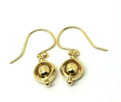 Genuine 9k 9ct 375 Yellow, Rose or White Gold Spinning Belcher Ball Earrings