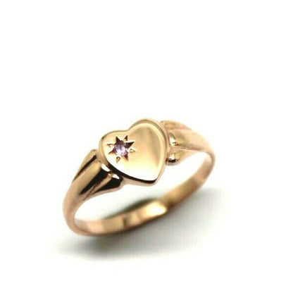 Genuine 9ct 9K Yellow, Rose or White Gold 375, Amethyst (Birthstone Of February) Signet Ring