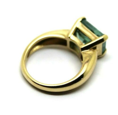 Size N 1/2 5.94 Carat Genuine 9ct 9k Yellow Gold Ice Blue Moissanite Dress Ring