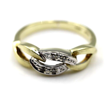 Kaedesigns Genuine New 14ct Yellow Gold Cubic Infinity Ring Size L